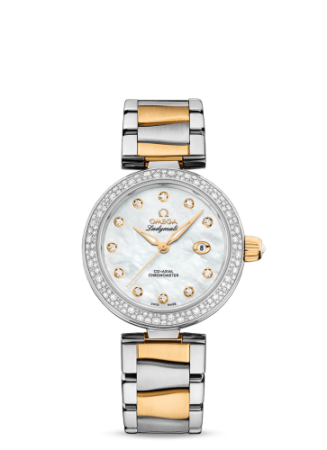 Omega LadyMatic Co-Axial 34 Stainless Steel / Yellow Gold / Diamond / MOP / Bracelet